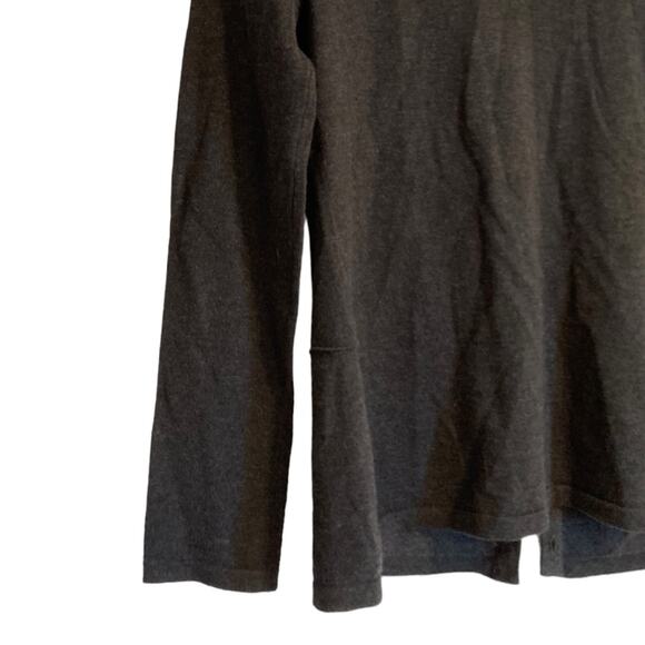 Toad Co Gray Gypsy Knit Wool Cardigan Sweater Womens Sz Small Neutral Loose Fit - Picture 12 of 15